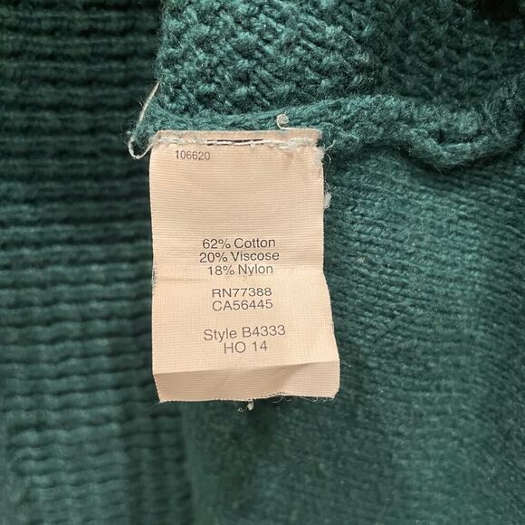 Madewell Crewneck Knit Back Zip Green Sweater - Size: Small - Picture 11 of 11